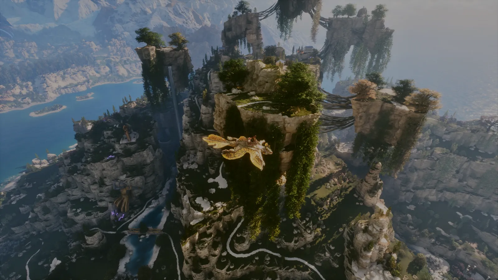 Helianthos — flying islands above the mountain ridges