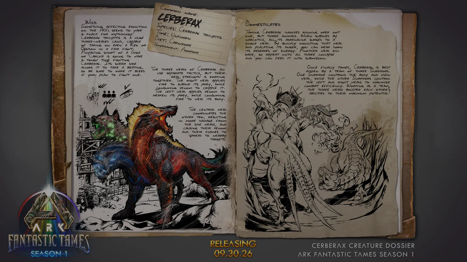 Cerberax creature dossier — Studio Wildcard